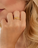 Ring met schelpjes goud