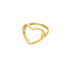 Open heart ring goud kleurig