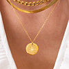 Gouden zodiac sign ketting gecombineerd