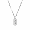 Graveerbare Bar Ketting 2 Letters 