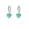 Heart earrings turquoise