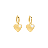 Heart & pearl earrings goldplated