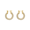 Influencer stone earrings goldplated