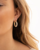 Influencer stone earrings goldplated