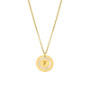 Initial ketting parelmoer kleur goud