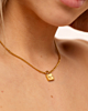 Gouden ketting slotje met gravering