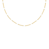 Gouden ketting met witte bolletjes