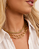 Gouden necklaceparty met chains