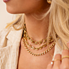 Gouden necklaceparty met chains