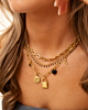 Gouden necklaceparty met zwarte details