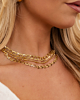 Gouden necklaceparty met chains