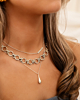 Zilveren necklaceparty met teardrop