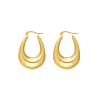 Ovale chunky hoops goudkleurig