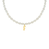 Pearl initial ketting goudkleurig