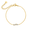 Bracelet glam stones goldplated 