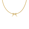 Trendy bow necklace goudkleurig