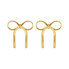 Trendy bow earrings goudkleurig