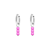 Earrings neon pink stones