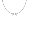 Trendy bow necklace zilverkleurig