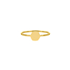 Ring hexagon gold plated