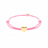 Satin heart armband roze goud