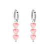 Pink heart earrings