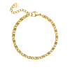 Swirl chain armband goudkleurig