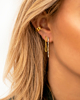 Gouden oorbellen mix in oor met ear cuff