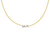 Triple gem necklace goldplated