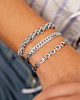 Zilveren chain armparty