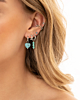 Heart earrings turquoise 