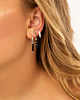 Zilveren earrings met zwarte steentjes