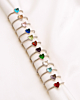 Alle zilveren heart birthstone ringen