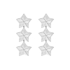 Triple star earrings