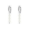 Earrings triple stones white