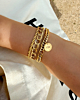 Zomerse armparty met gouden chains