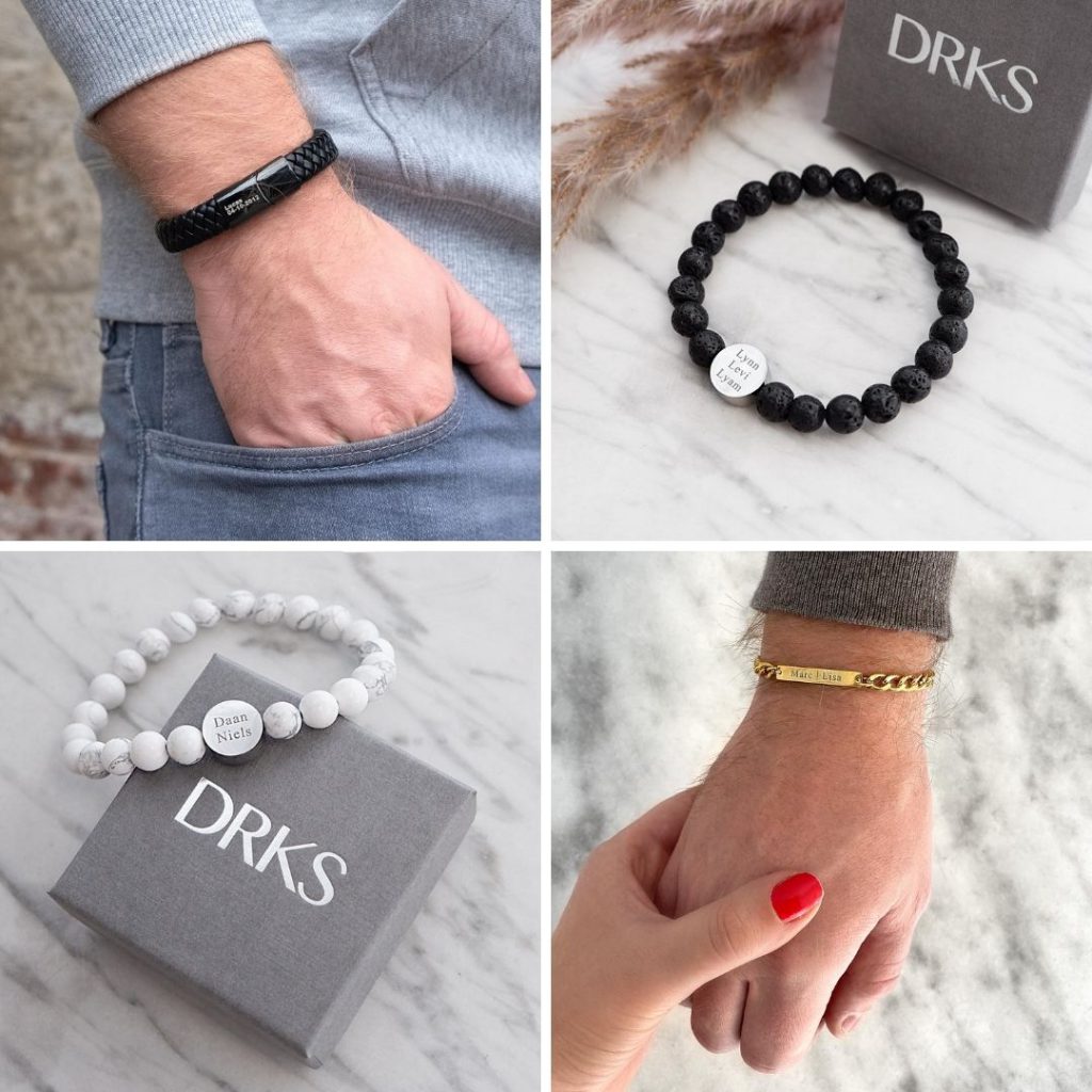 DRKS mannen armbanden met personalisering 