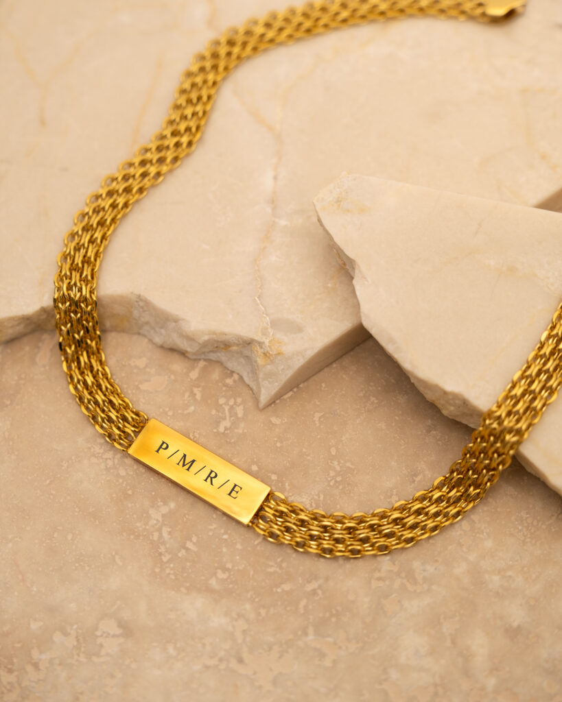 gouden mesh ketting