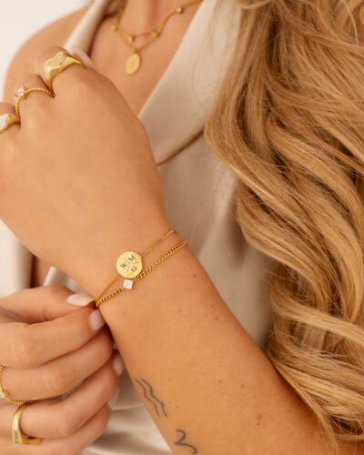 gouden armbandje initial